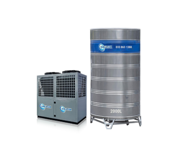 Máy nước nóng Heat pump công nghiệp 2000 lít cho khách sạn