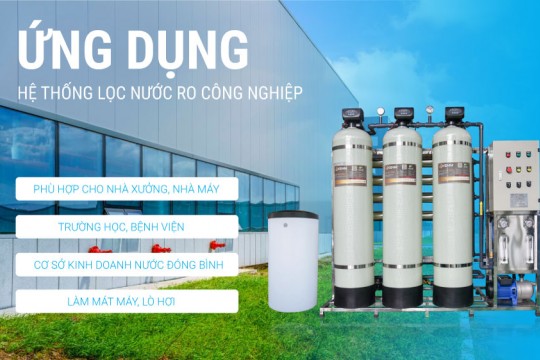 Hệ thống lọc nước công nghiệp 1000L/h cho các hoạt động ở nhà nghỉ