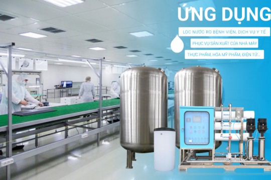 Máy lọc nước công nghiệp 3000L/h cho xưởng sản xuất thực phẩm