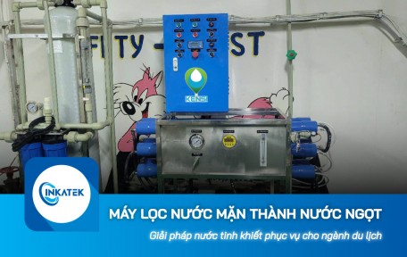 Máy lọc nước mặn thành nước ngọt phục vụ nước cho ngành du lịch