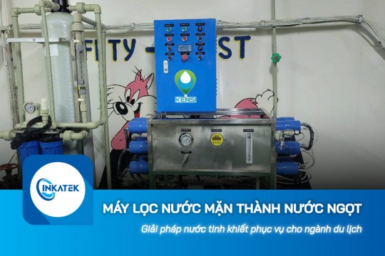 Máy lọc nước mặn thành nước ngọt phục vụ nước cho ngành du lịch