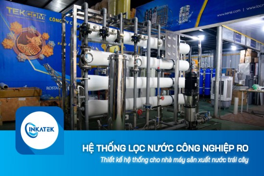 Thiết kế hệ thống lọc nước công nghiệp RO cho nhà máy sản xuất nước trái cây