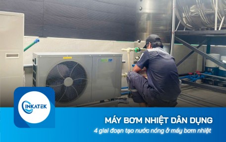 4 giai đoạn tạo nước nóng ở máy bơm nhiệt dân dụng