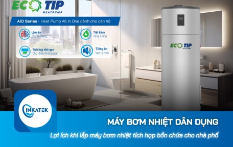 Lợi ích khi lắp máy bơm nhiệt dân dụng tích hợp bồn chứa cho nhà phố