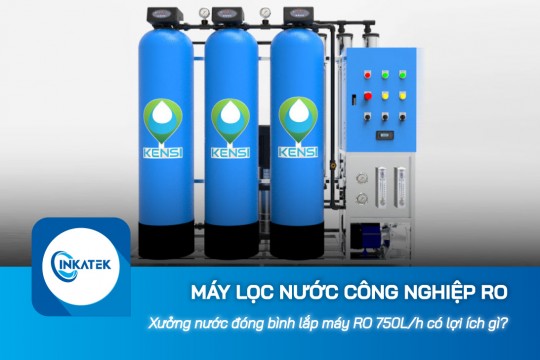 Xưởng nước đóng bình lắp máy lọc nước công nghiệp RO 750L/h có lợi ích gì?