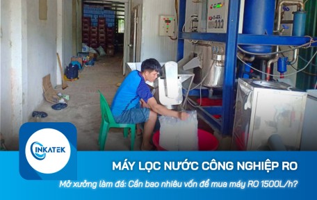 Mở xưởng làm đá: Cần bao nhiêu vốn để đầu tư máy lọc nước công nghiệp RO 1500L/h?