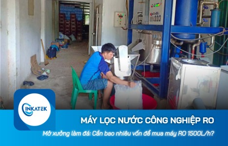 Mở xưởng làm đá: Cần bao nhiêu vốn để đầu tư máy lọc nước công nghiệp RO 1500L/h?