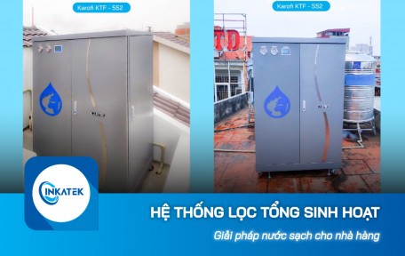 Lắp đặt hệ thống lọc tổng sinh hoạt cung cấp nước sạch cho nhà hàng
