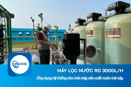 Hệ thống lọc nước công nghiệp RO 3000L/h cho nhà máy sản xuất nước trái cây
