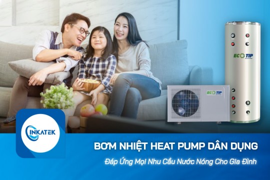 Máy bơm nhiệt dân dụng đáp ứng nhu cầu nước nóng cho mọi gia đình