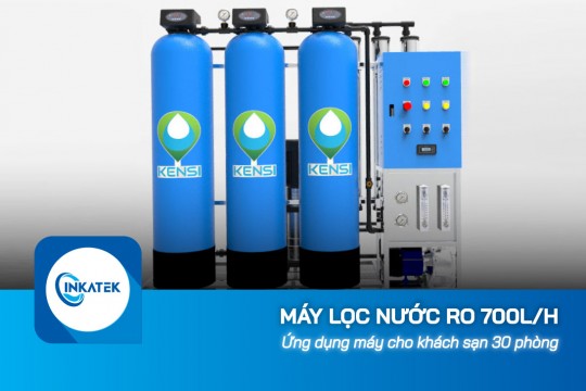 Ứng dụng máy lọc nước công nghiệp RO 750L/h cho khách sạn 30 phòng