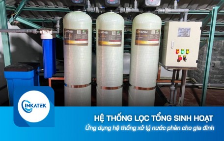 Hệ thống lọc tổng sinh hoạt xử lý nước phèn cho gia đình ở vùng đồng bằng