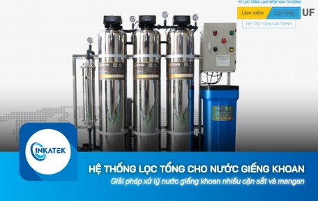 Lắp đặt hệ thống lọc tổng cho nước giếng khoan nhiều cặn sắt và mangan