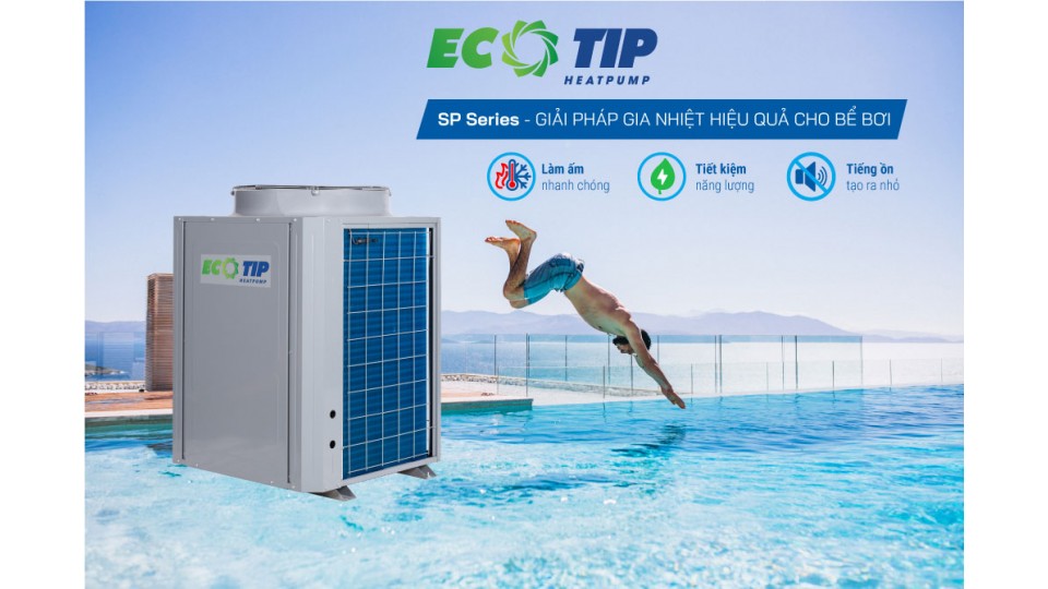 Máy nước nóng Heat Pump công nghiệp cho bể bơi