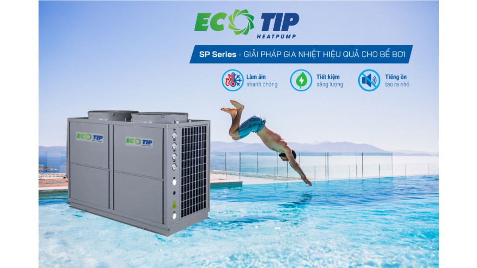 Máy nước nóng Heat Pump công nghiệp cho bể bơi