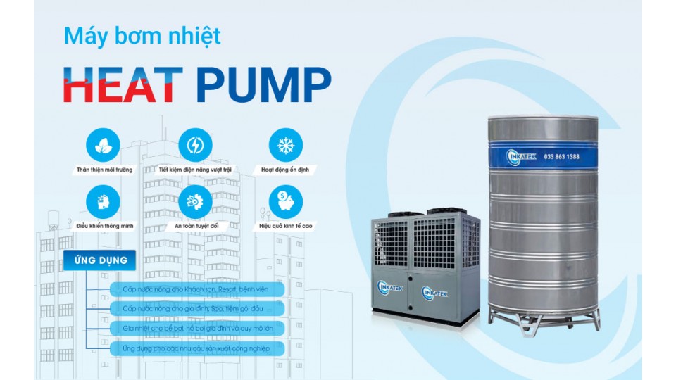 Máy nước nóng Heat pump công nghiệp 1000 lít