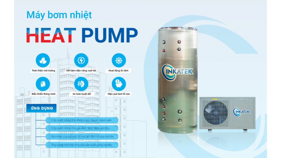 Máy nước nóng Heat pump gia đình 200 lít