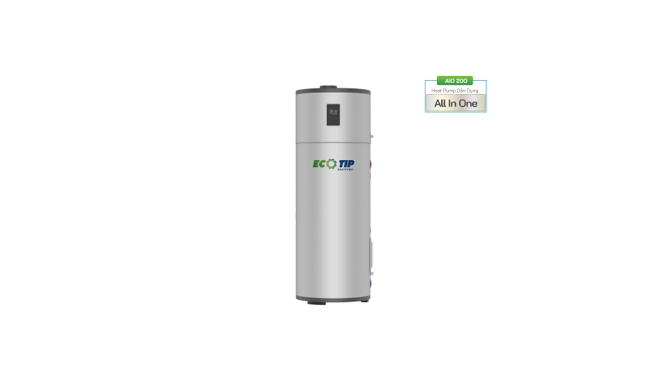 Máy bơm nhiệt Heat Pump ECOTIP All In One 200 Lít