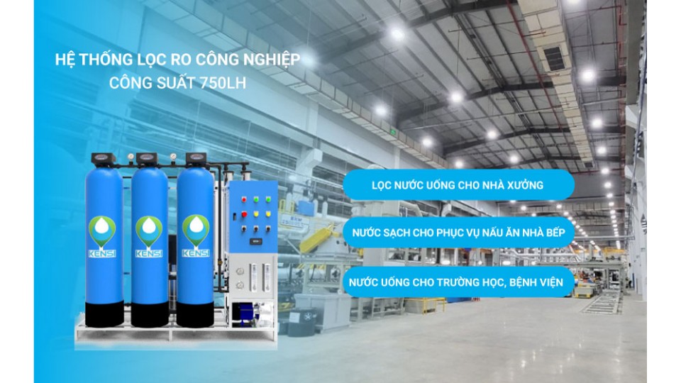 Máy lọc nước RO công nghiệp công suất 750lh