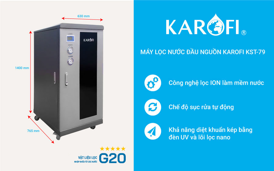 Máy lọc nước tổng đầu nguồn Karofi