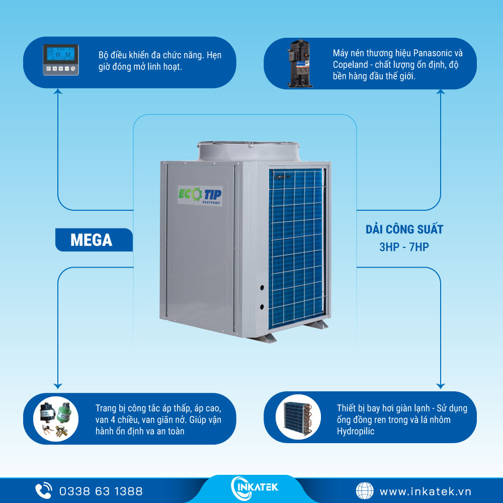 Máy bơm nhiệt Heat Pump công nghiệp