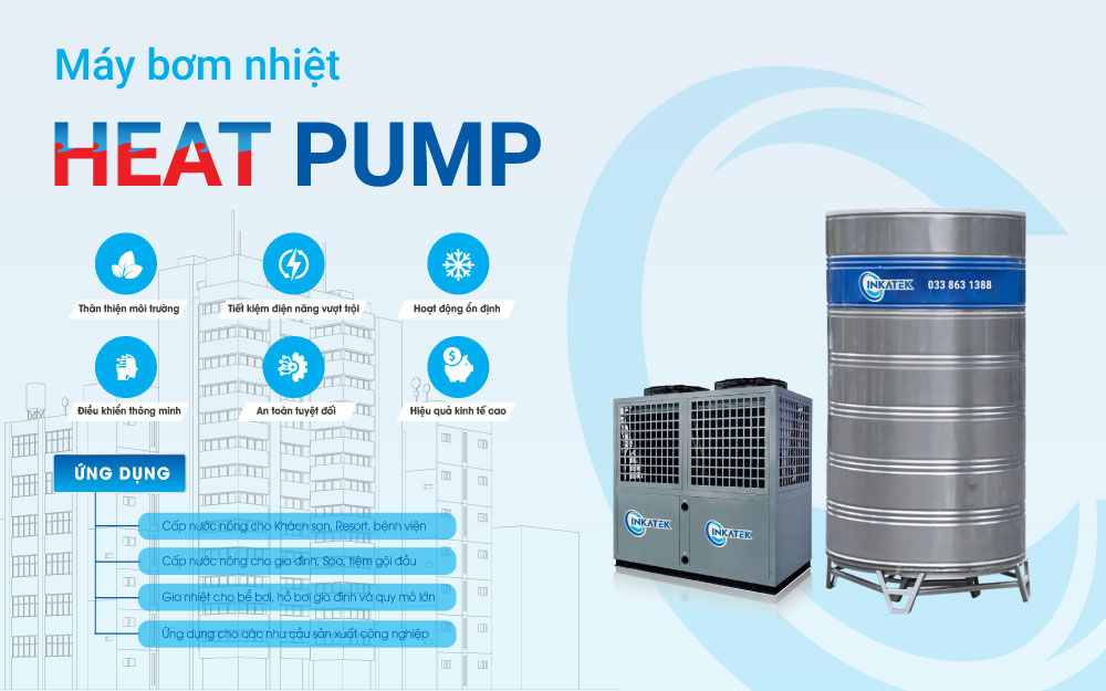 Máy bơm nhiệt Heat Pump dùng cho khách sạn