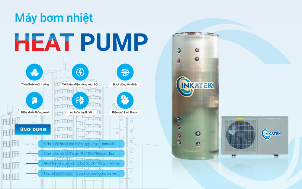 Máy bơm nhiệt Heat Pump dùng cho khách sạn