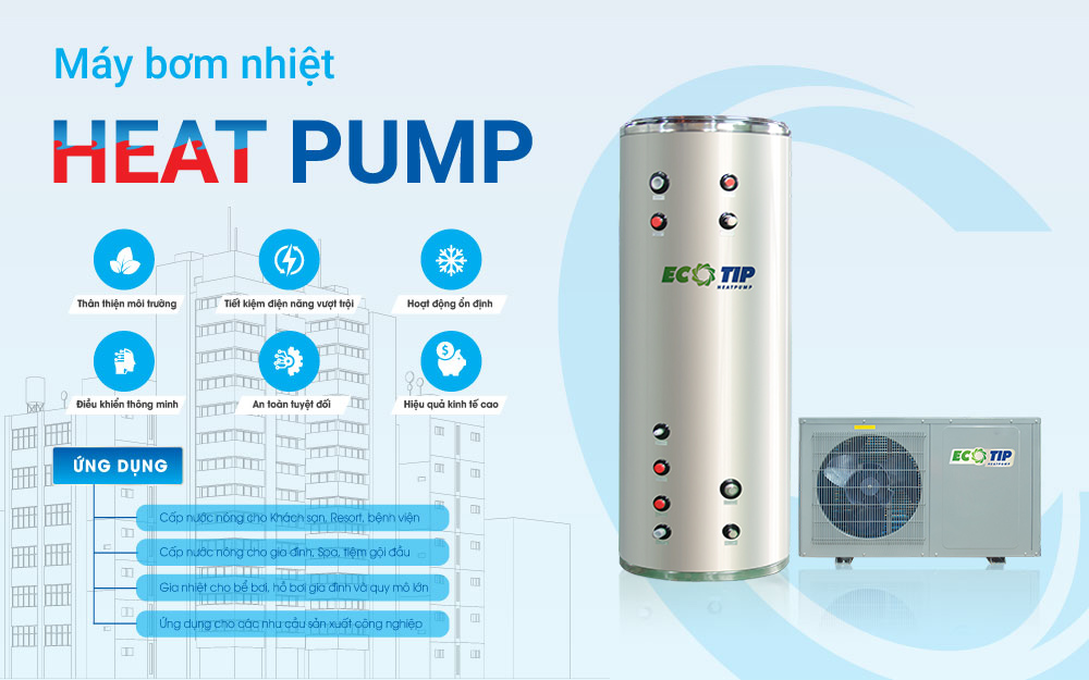 Máy bơm nhiệt Heat Pump dùng cho khách sạn