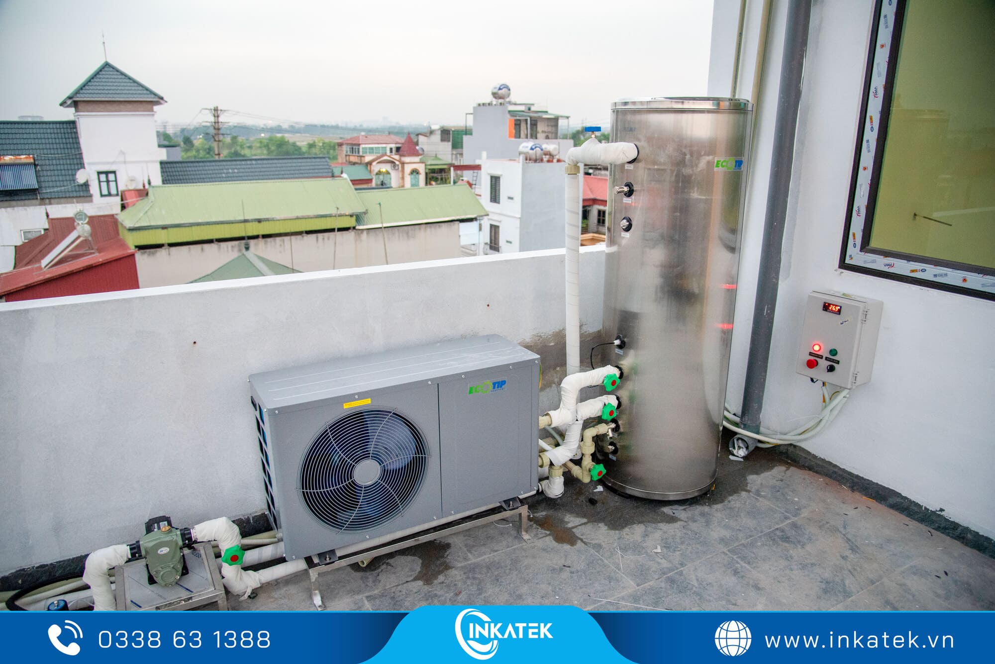 Máy nước nóng trung tâm Heat Pump ứng dụng công nghệ Úc giúp tiết kiệm năng lượng hiệu quả