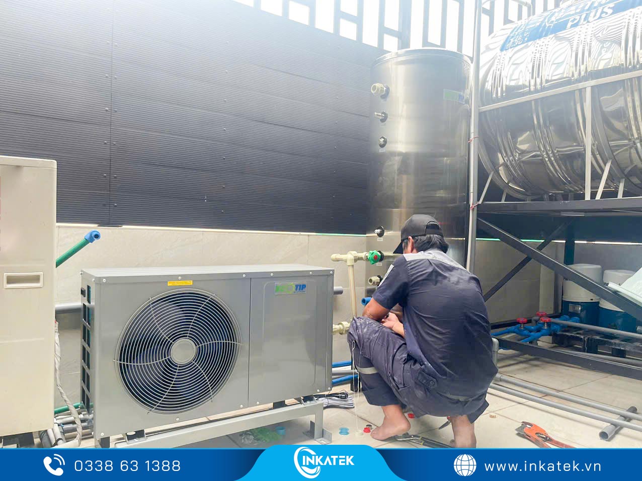 Kiểm tra môi chất ở máy nước nóng trung tâm