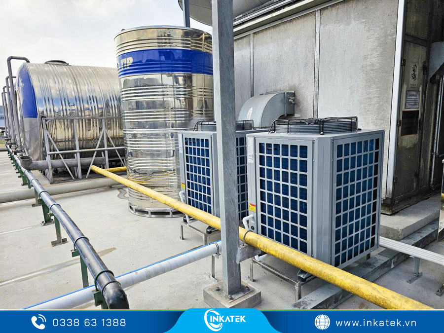 Máy bơm nhiệt cung cấp nước nóng cho bệnh viện