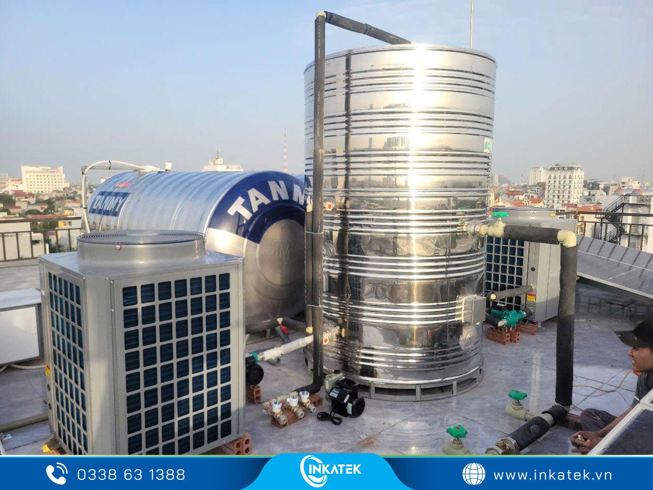 Inkatek tư vấn giải pháp, cung cấp thiết bị nước nóng trung tâm, đáp ứng mọi nhu cầu