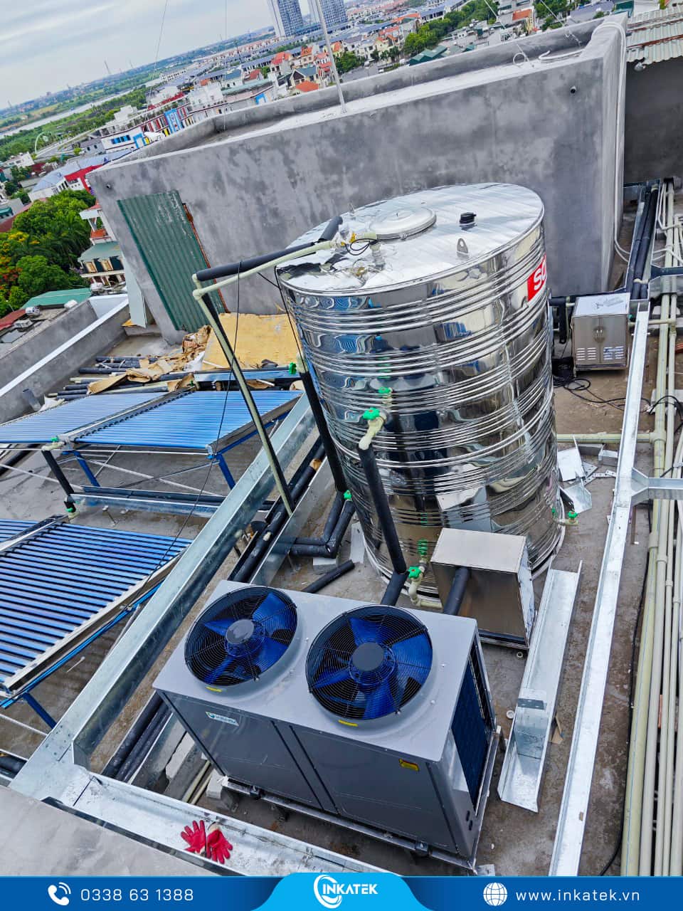 Heat Pump công nghiệp cung cấp nguồn nước nóng liên tục cho nhà xưởng